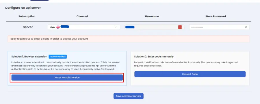 Store details configuration form